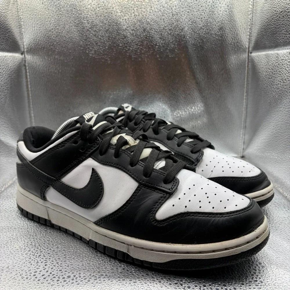 Size 9.5 Nike Dunk Low Retro Panda Black White Comfort Sneaker Shoes‎ DD1391-100